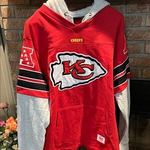 Kansas City Chiefs Red and Gray Hoodie